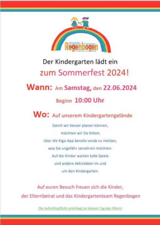 Einladung Sommerfest